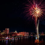 Fireworks over Savannah's Waterfront