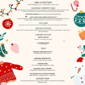 Moss + Oak Christmas Dinner Menu